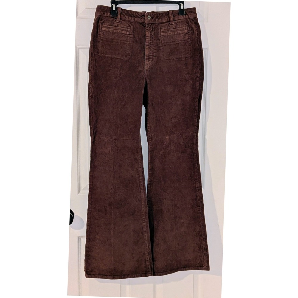J.Crew Brown Corduroy Flare Leg Pants High Rise Womens Size 30 $158 NWT Flaw - Picture 3 of 11